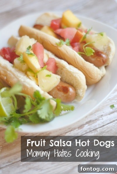 Fruit Salsa Hot Dogs Recipe Image