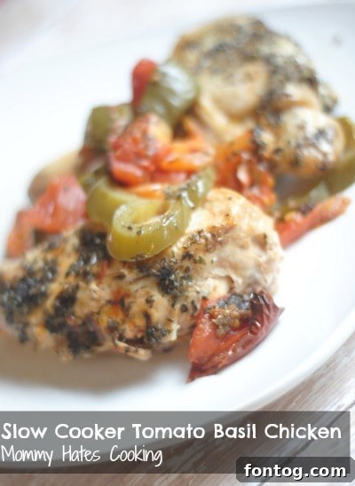 Slow Cooker Tomato Basil Chicken