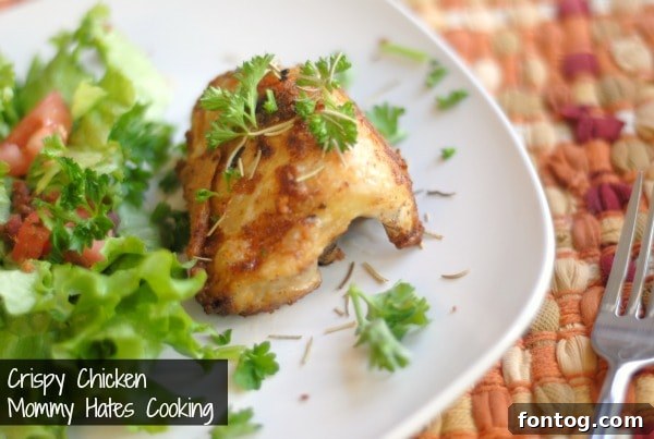 Crispy Chicken Thighs, a perfect fall comfort meal