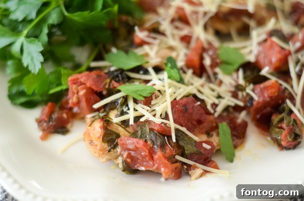 slow cooker chicken bruschetta with fresh tomatoes and herbs