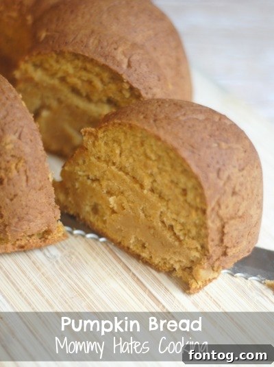 Freshly baked gluten-free pumpkin bread slice
