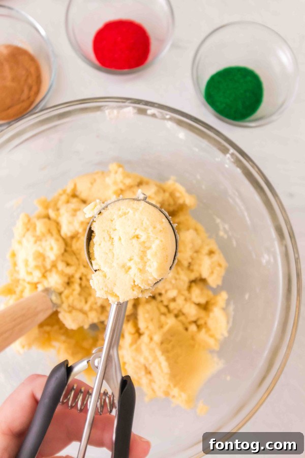 creaming butter and sugar for snickerdoodle cookies