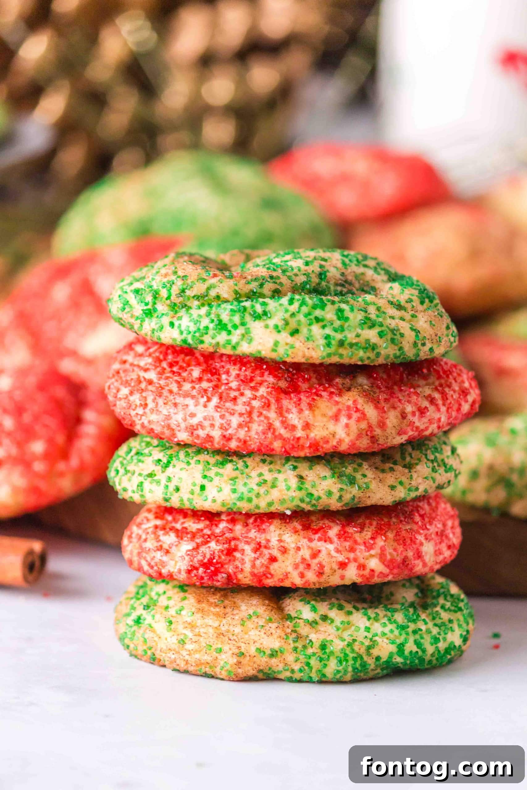 Christmas Snickerdoodle Cookies