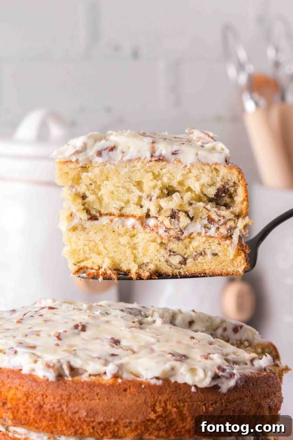 gluten free pecan cream cake