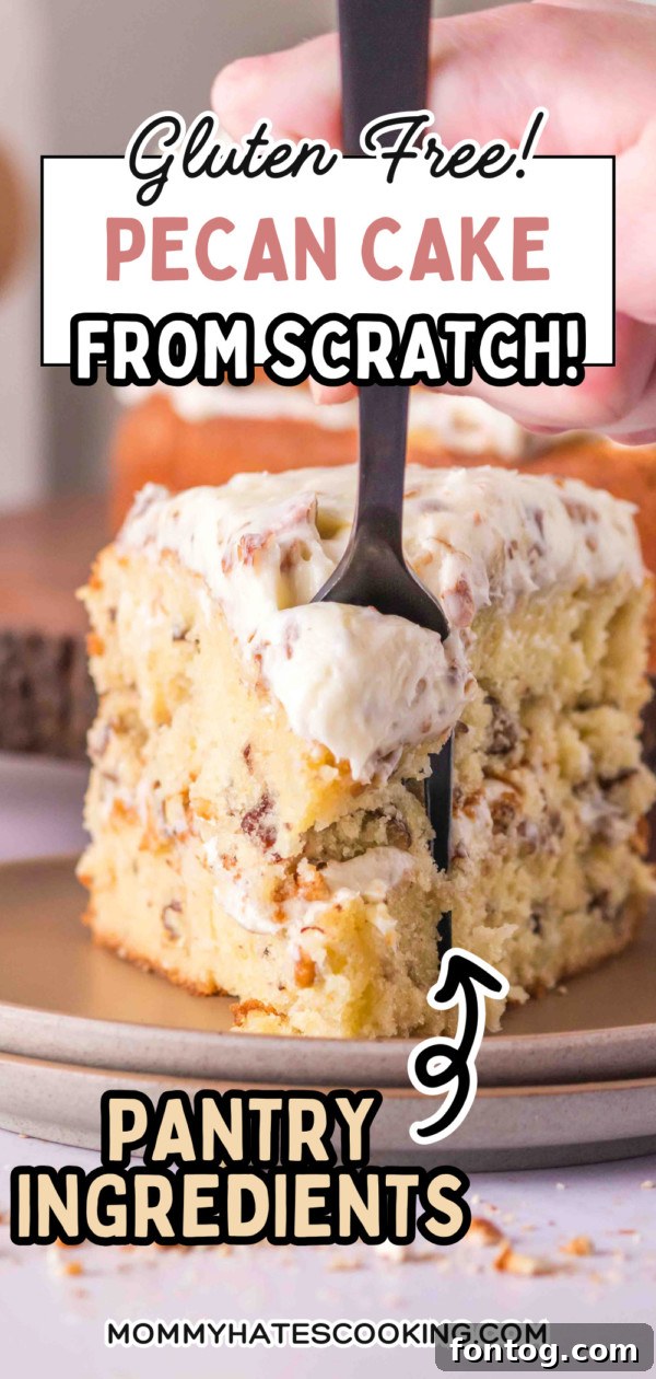 gluten free pecan cream cake