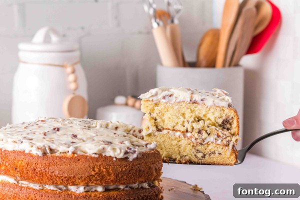 gluten free pecan cream cake