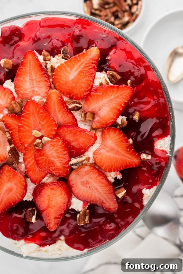 strawberry angel fluff trifle