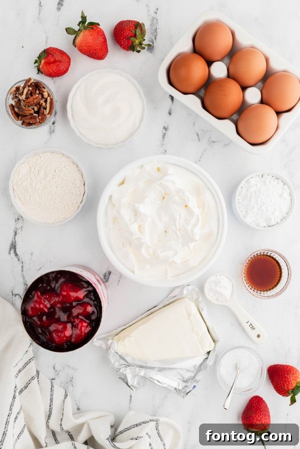Strawberry Angel Fluff Trifle Ingredients