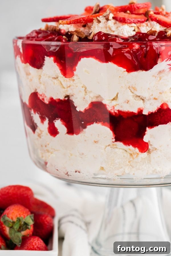 strawberry angel fluff trifle variations