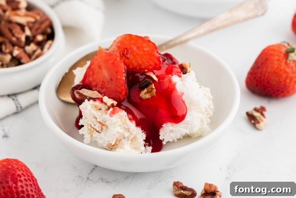 strawberry angel fluff trifle