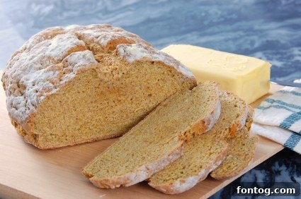 Traditional Irish Soda Bread and festive St. Patrick's Day spread