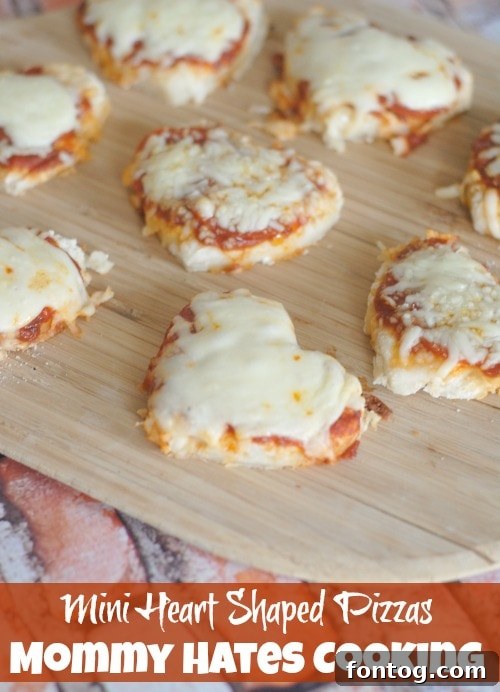 Mini Heart Shaped Pizzas
