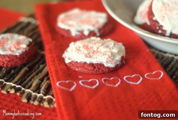 Adorable Red Velvet Cake Cookies for Valentine's Day
