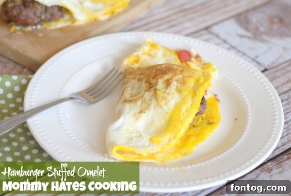Hamburger Stuffed Omelet