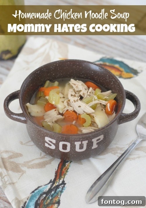 Cozy Homemade Chicken Noodle Soup Gluten-Free Friendly 2 Homemade Chicken Noodle Soup I Mommy Hates Cooking