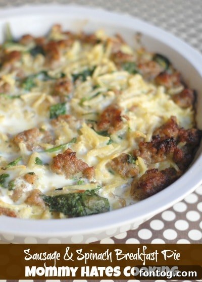 10 Delicious Easter Brunch Delights 2 Sausage & Spinach Breakfast Pie I Mommy Hates Cooking #GreatDay