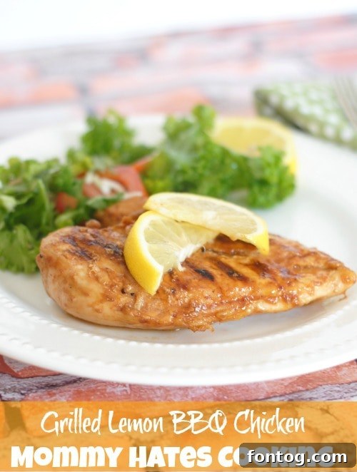 Delicious Grilled Lemon BBQ Chicken for a family meal