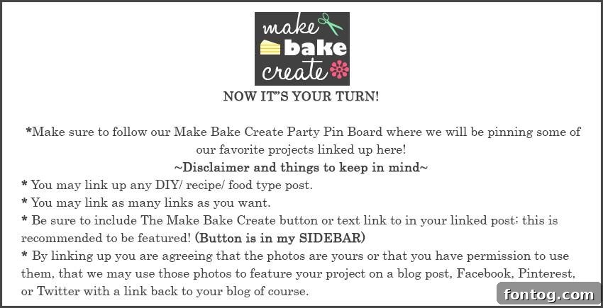Make Bake Create Link Party - Share Your Projects!
