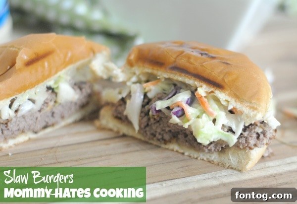 A vibrant and crunchy coleslaw mixture, the perfect topping for a summer burger