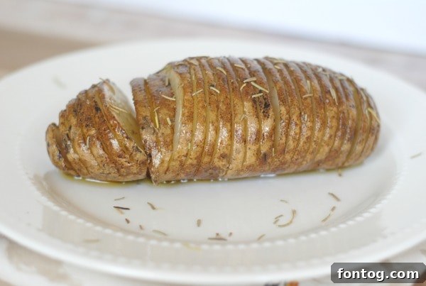 Hasselback Potatoes Ready to Serve