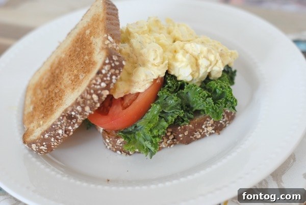 Kale Egg Salad Sandwich
