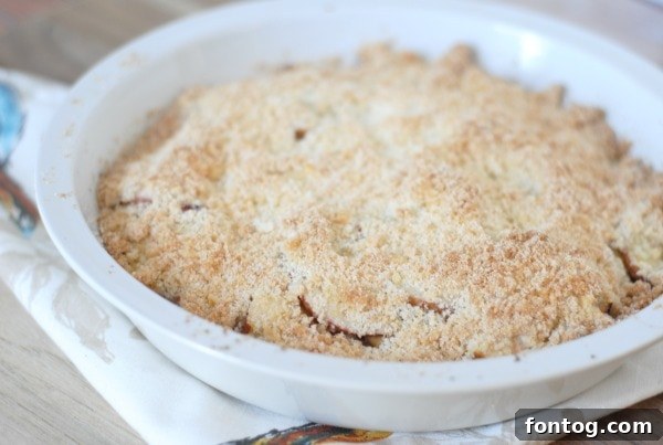 Peach Crumb Cobbler