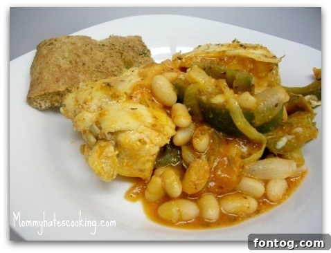 Delicious Tuscan Chicken prepared with bell peppers and a rich sauce, ready to serve.