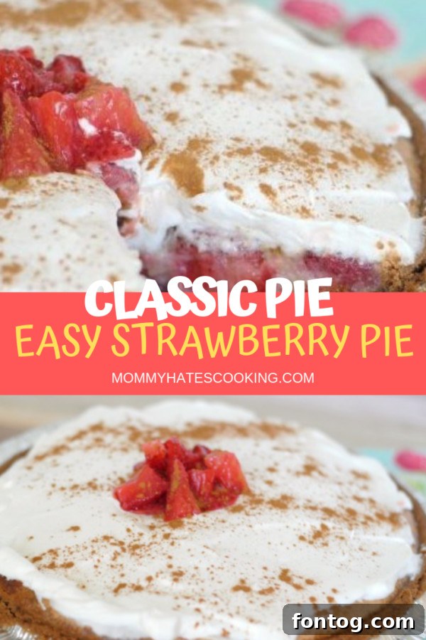 Strawberry Pie with Whipped Cream