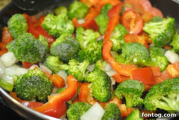 Sizzling Steak and Fresh Vegetable Stir Fry featuring Pompeian 4 Garden Fresh Vegetables for Stir Fry