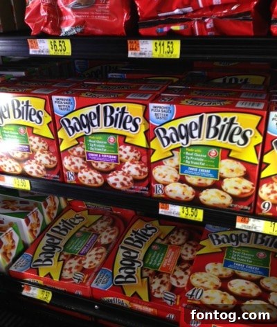 Easy Hawaiian Pizza Bagel Sliders 8 Variety of Bagel Bites packages, ideal for quick meals