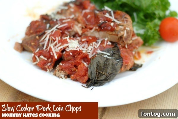Slow Cooker Italian Pork Loin Chops