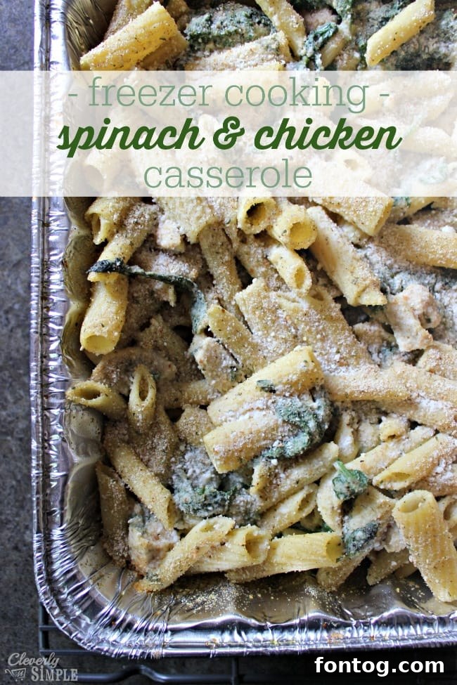 Spinach and Chicken Alfredo Casserole