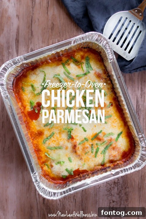 Easy Freezer-to-Oven Chicken Parmesan casserole