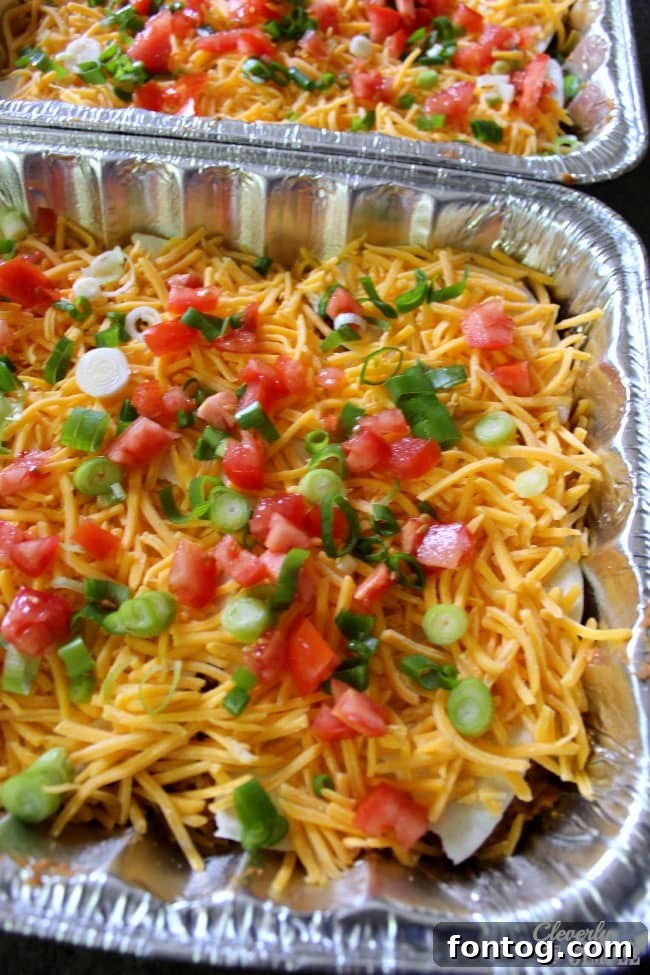 Mexican Lasagna Recipe in a baking dish