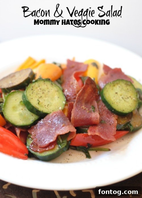 Bacon & Veggie Salad: A wholesome and delicious meal option.