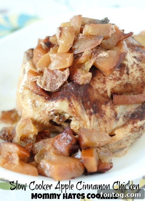 Tender Slow Cooker Apple Cinnamon Chicken 2 Slow Cooker Apple Cinnamon Chicken - a wholesome fall meal