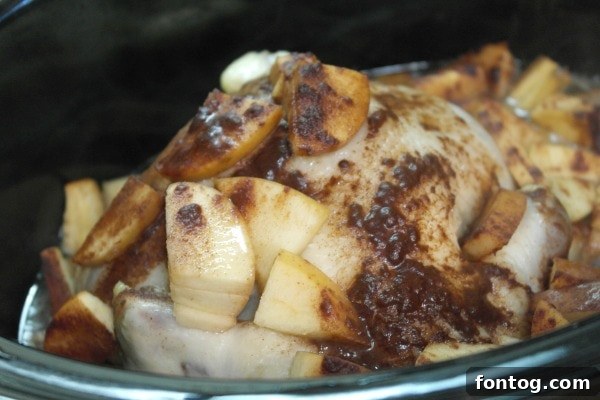 Tender Slow Cooker Apple Cinnamon Chicken 4 Ingredients for Slow Cooker Apple Cinnamon Chicken