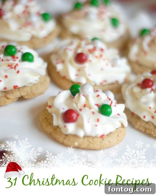 31 Joyful Christmas Cookie Recipes 2 A festive spread of various Christmas cookies, including decorated sugar cookies, gingerbread men, and snowball cookies, ready for holiday celebrations.