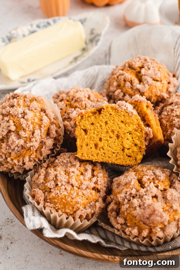 Irresistible gluten-free pumpkin crumble muffins, perfect for fall