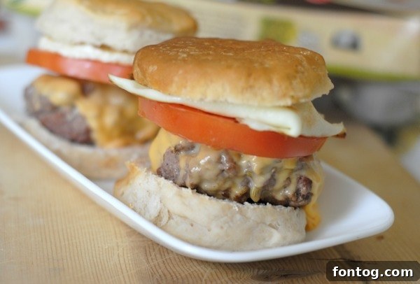 Cheeseburger and Egg Biscuits