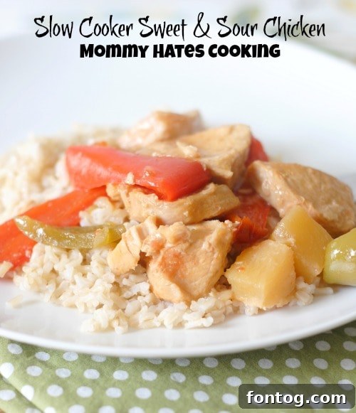 Easy Slow Cooker Sweet and Sour Chicken 2 Slow Cooker Sweet N' Sour Chicken - A delightful and easy weeknight meal.