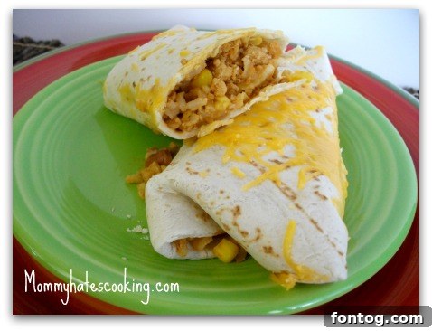 Delicious Baked Ground Chicken and Bean Burritos