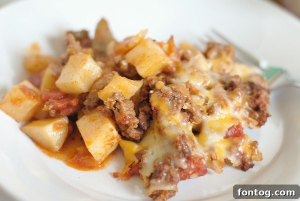 Loaded Taco Potato Bake 4 Cheesy Potato Taco Casserole #SimplyPotatoes #Sponsored
