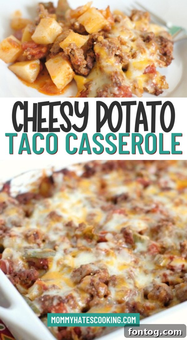 Loaded Taco Potato Bake 7 cheesy potato taco casserole