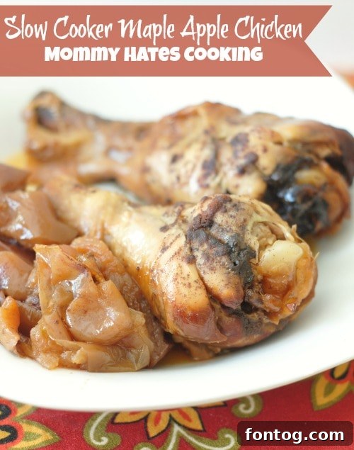 Sticky Maple Apple Chicken 2 Delicious Slow Cooker Maple Apple Chicken ready to serve