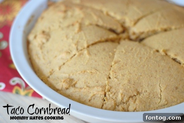 Warm slice of Gluten-Free Taco Cornbread
