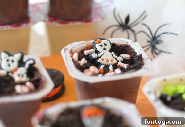 Skeleton Graveyard Pudding Cups