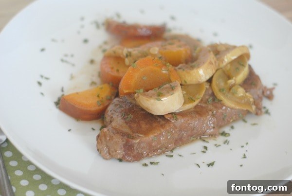 Slow Cooker Steak and Veggies 3 Cooked Slow Cooker Steak and Vegetables ready to be portioned