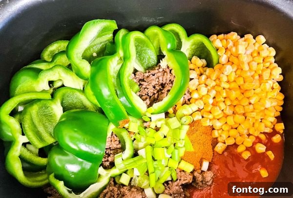 slow cooker stuffed pepper soup