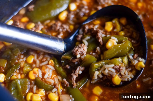 slow cooker stuffed pepper soup